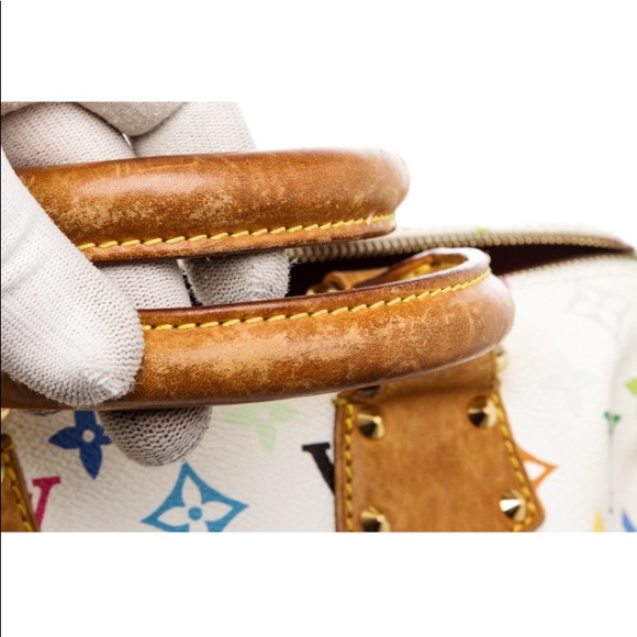 Louis Vuitton White Multicolor Monogram Speedy 30 - Picture 4 of 8